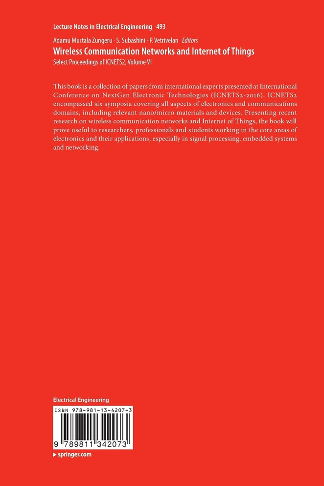 Wireless Communication Networks and Internet of Things