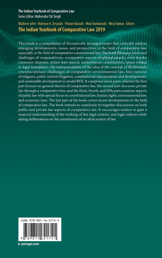 The Indian Yearbook of Comparative Law 2019