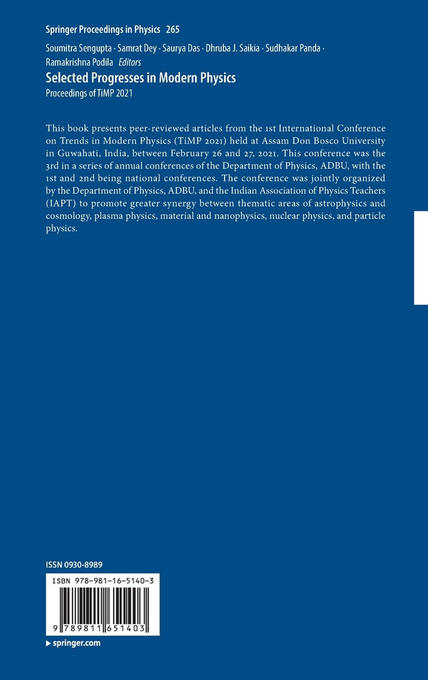 Selected Progresses in Modern Physics