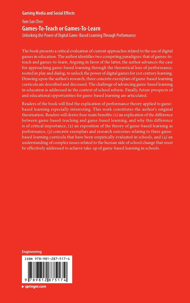 Games-To-Teach or Games-To-Learn