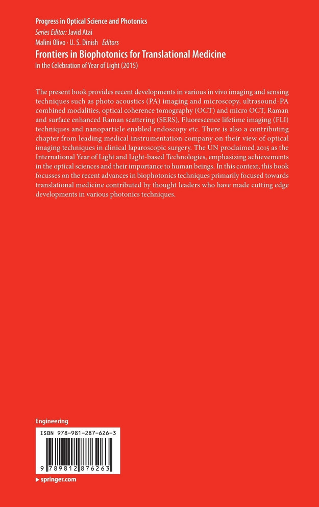 Frontiers in Biophotonics for Translational Medicine