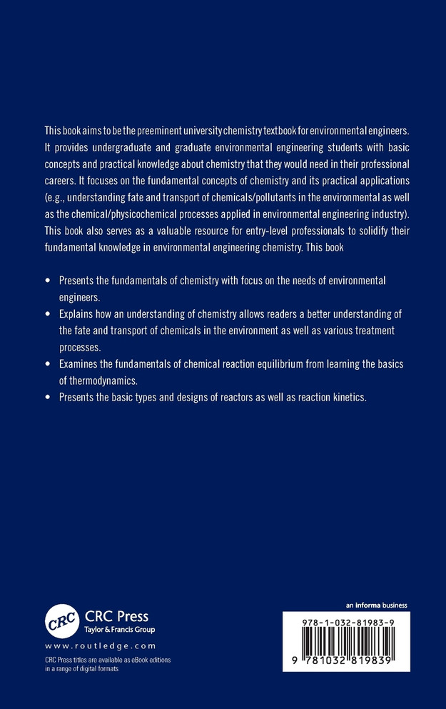 Chemistry, Thermodynamics, and Reaction Kinetics for Environmental Engineers