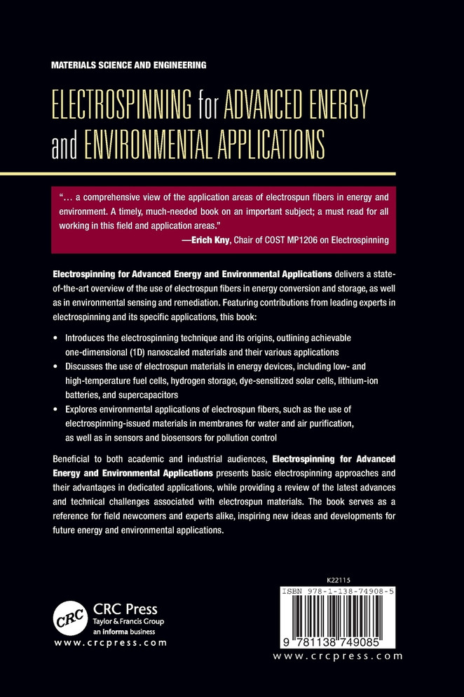 Electrospinning for Advanced Energy and Environmental Applications