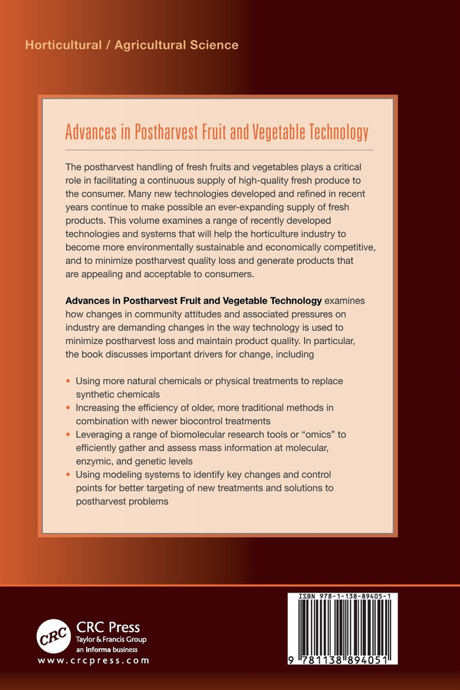 Advances in Postharvest Fruit and Vegetable Technology