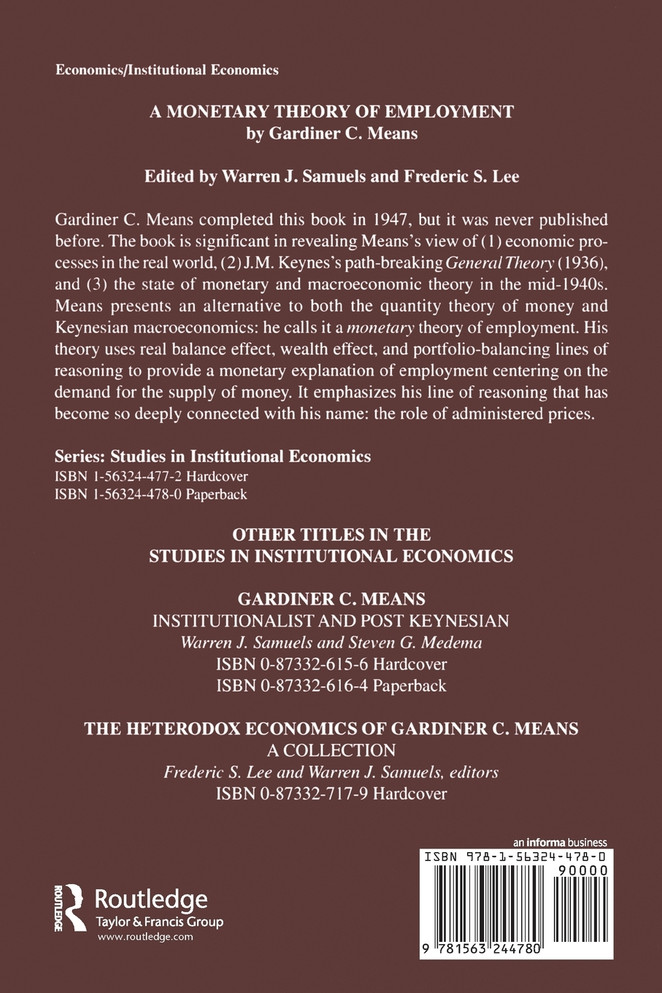 A Monetary Theory of Employment