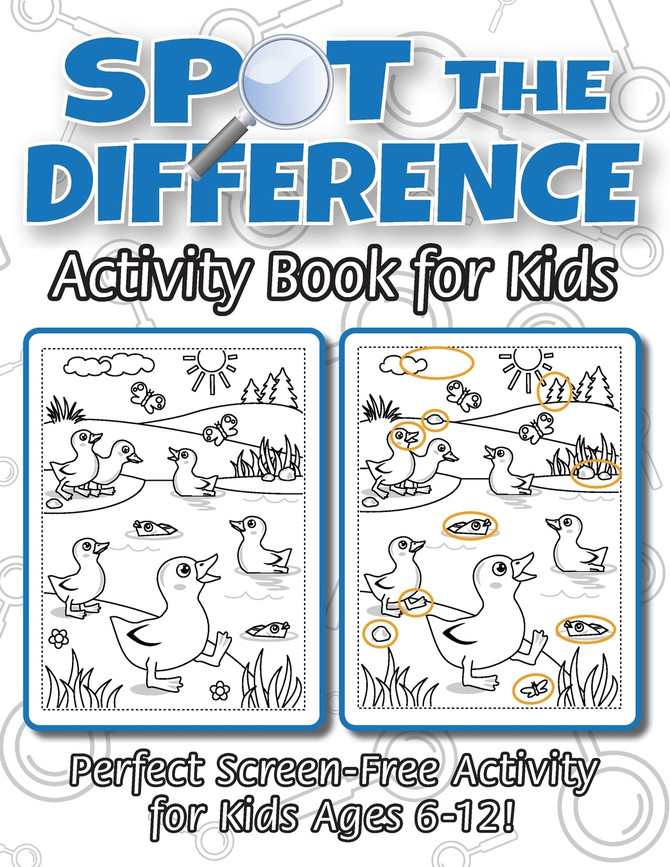 Spot the Difference Activity Book for Kids