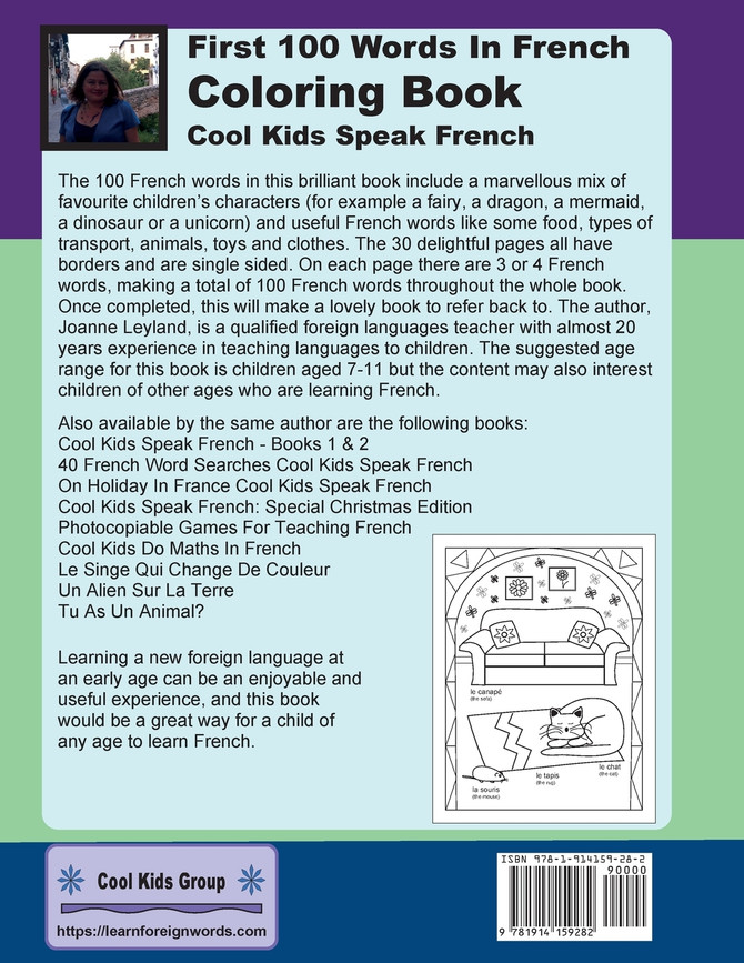 First 100 Words In French Coloring Book Cool Kids Speak French