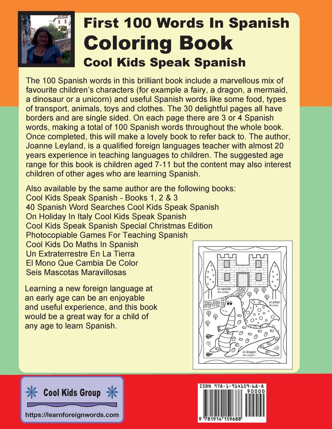 First 100 Words In Spanish Coloring Book Cool Kids Speak Spanish