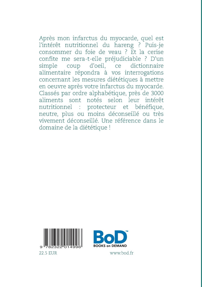 Dictionnaire alimentaire de l'infarctus du myocarde