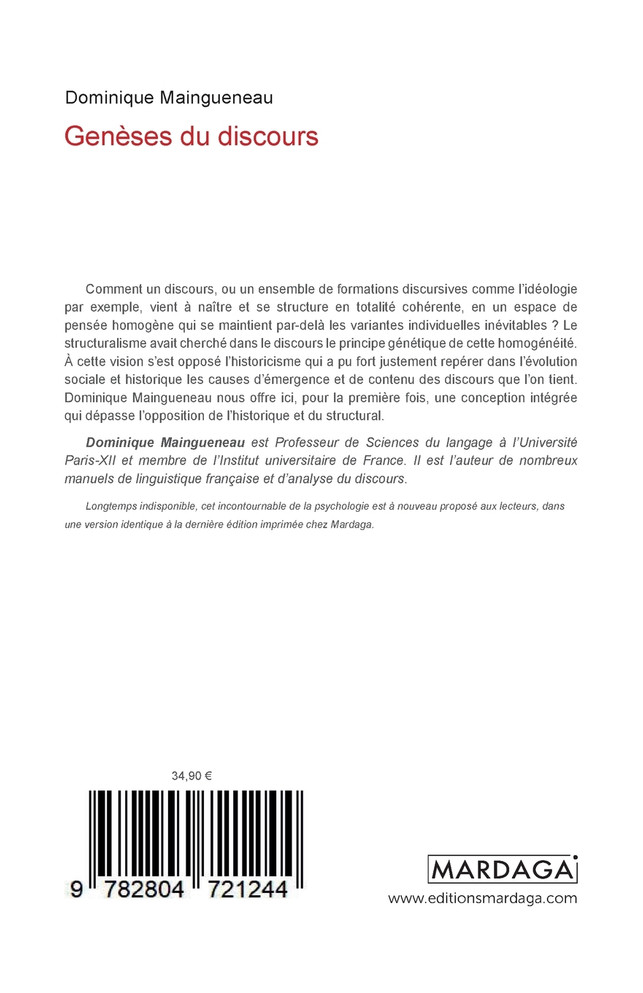 Genèses du discours