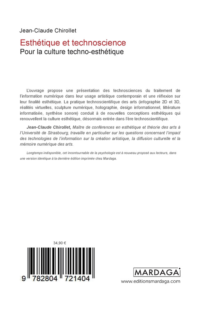 Esthétique et technoscience