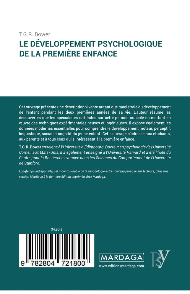 Le développement psychologique de la première enfance