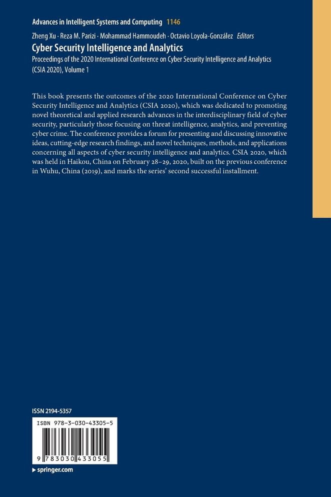 Cyber Security Intelligence and Analytics