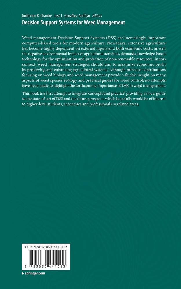 Decision Support Systems for Weed Management