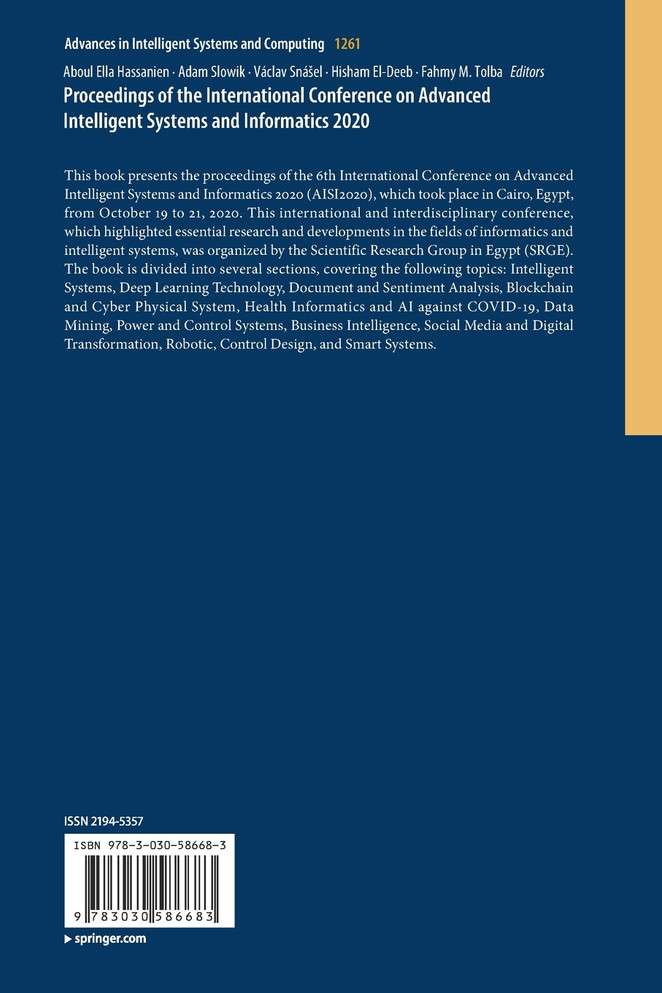 Proceedings of the International Conference on Advanced Intelligent Systems and Informatics 2020