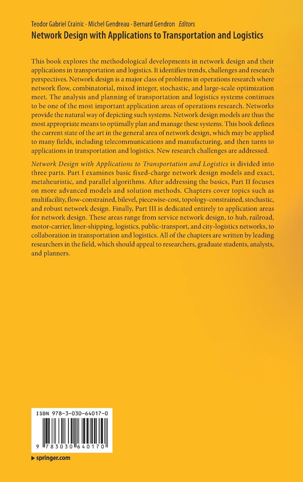 Network Design with Applications to Transportation and Logistics