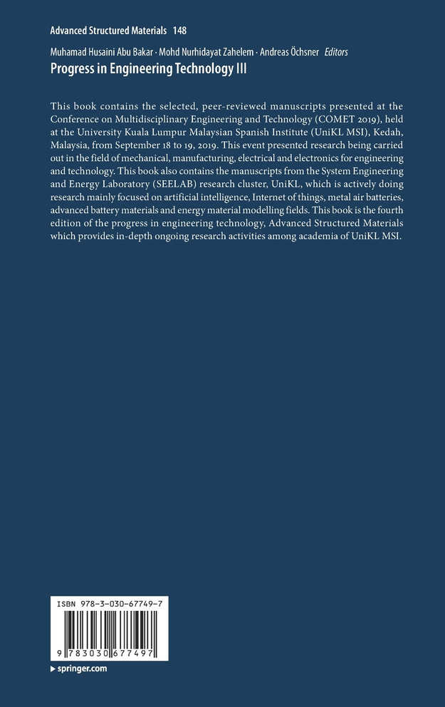 Progress in Engineering Technology III