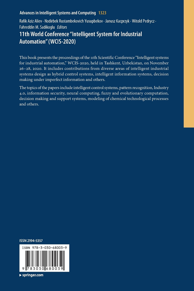 11th World Conference "Intelligent System for Industrial Automation" (WCIS-2020)