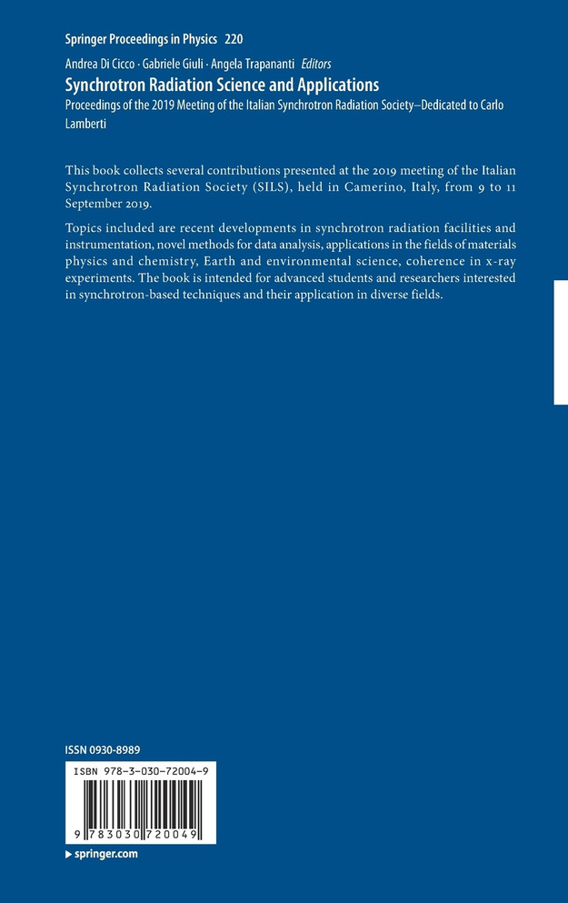 Synchrotron Radiation Science and Applications