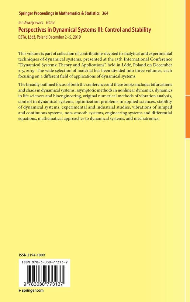 Perspectives in Dynamical Systems III