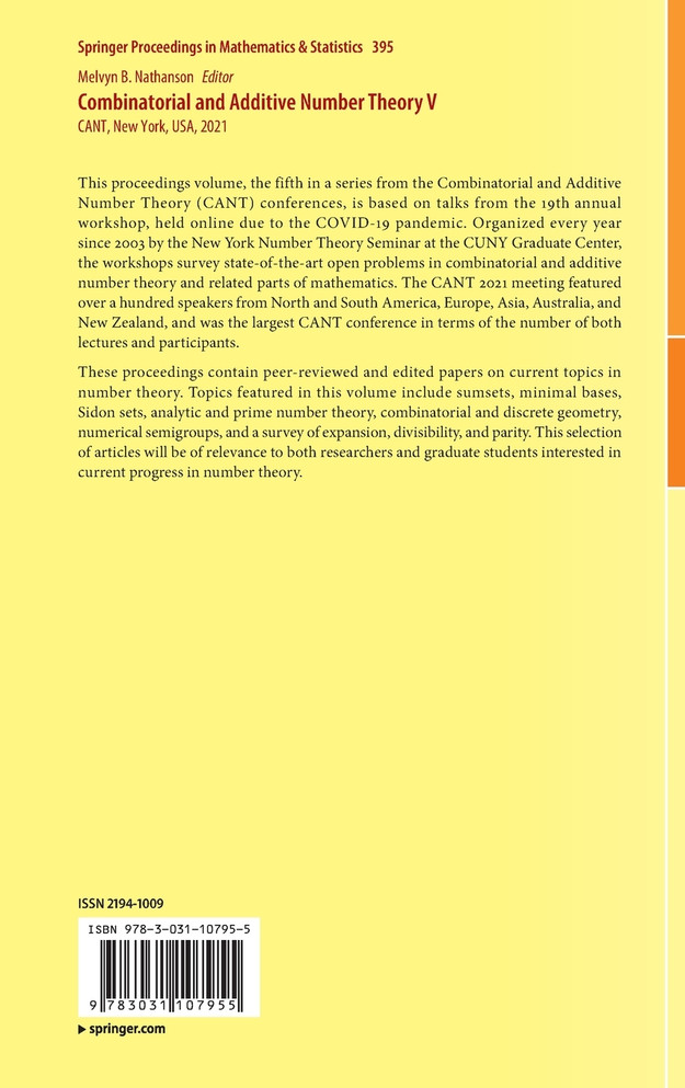 Combinatorial and Additive Number Theory V