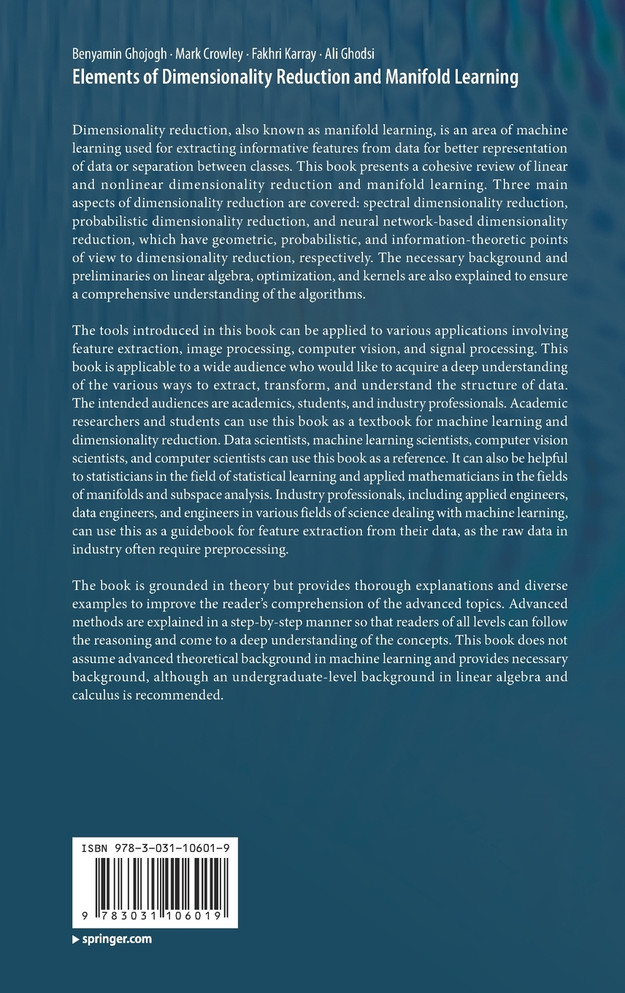 Elements of Dimensionality Reduction and Manifold Learning