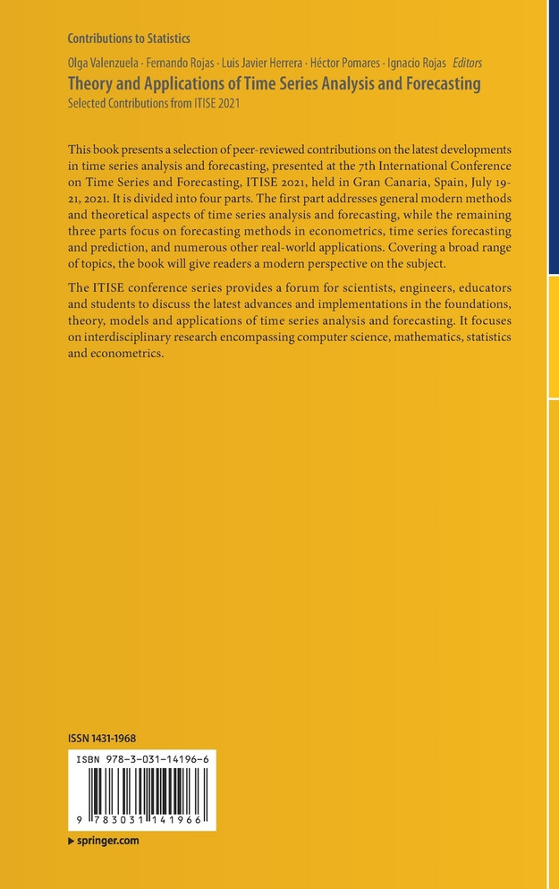 Theory and Applications of Time Series Analysis and Forecasting