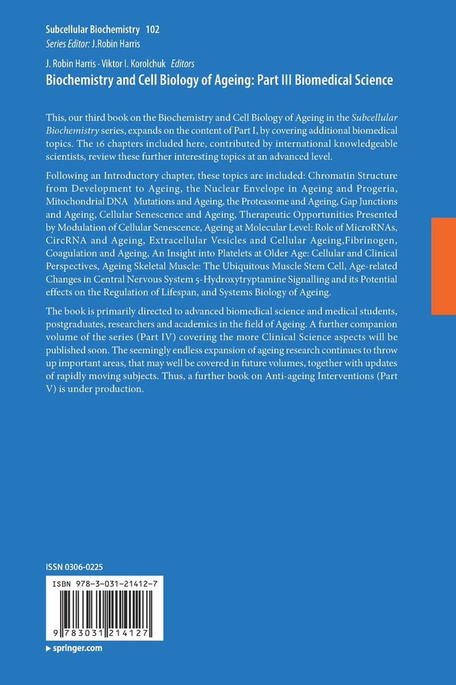 Biochemistry and Cell Biology of Ageing