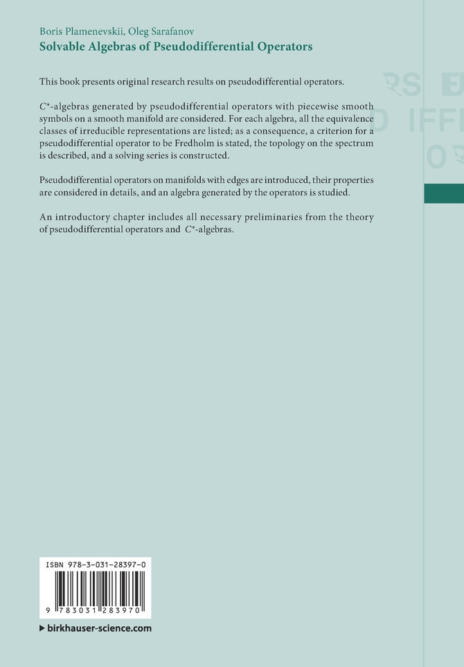 Solvable Algebras of Pseudodifferential Operators