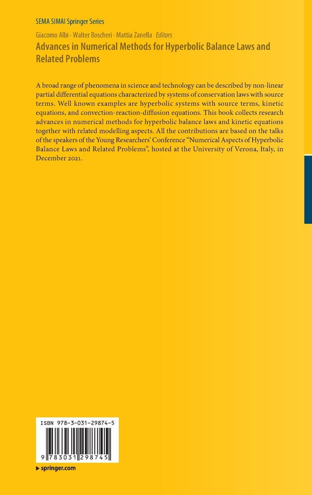 Advances in Numerical Methods for Hyperbolic Balance Laws and Related Problems