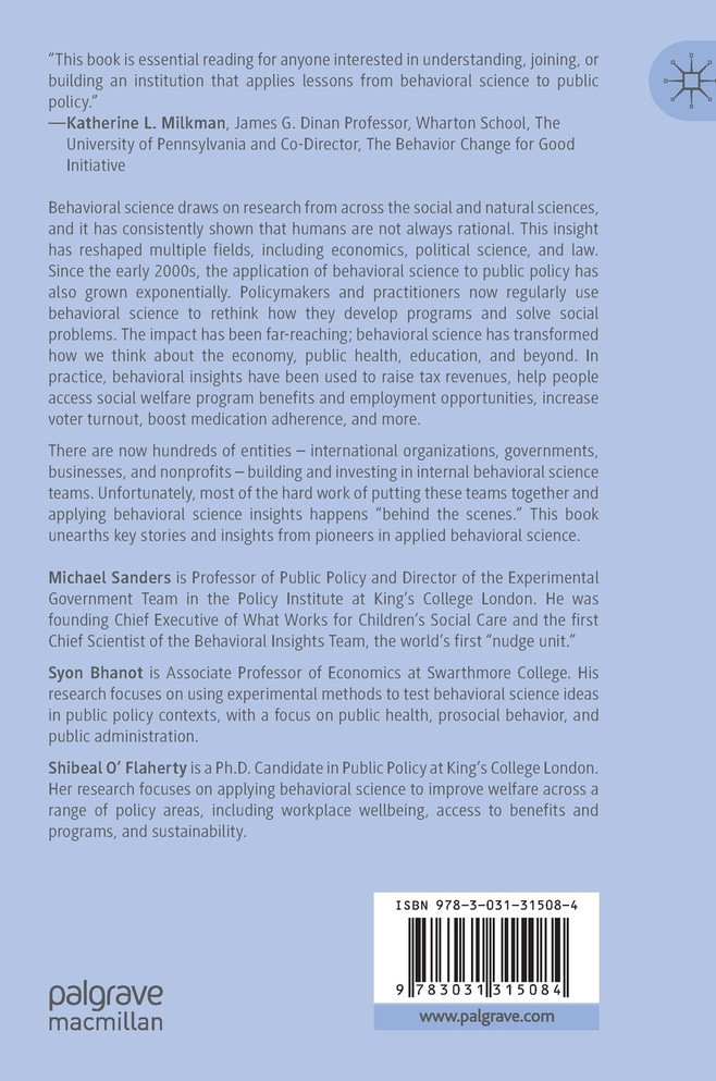 Behavioral Public Policy in a Global Context