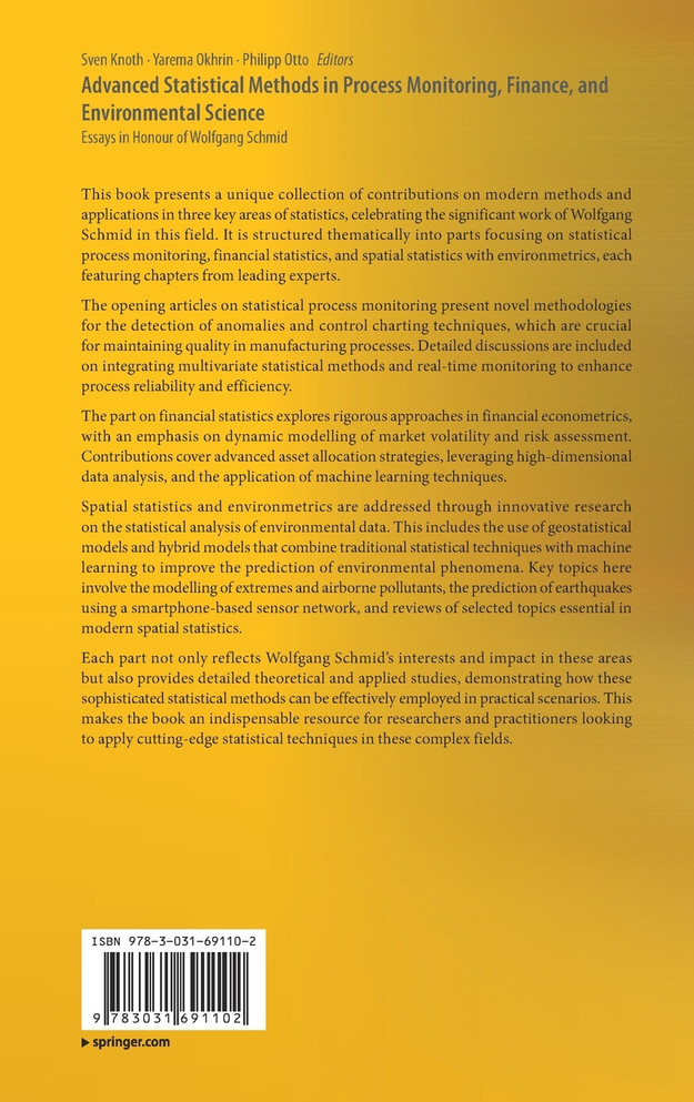 Advanced Statistical Methods in Process Monitoring, Finance, and Environmental Science