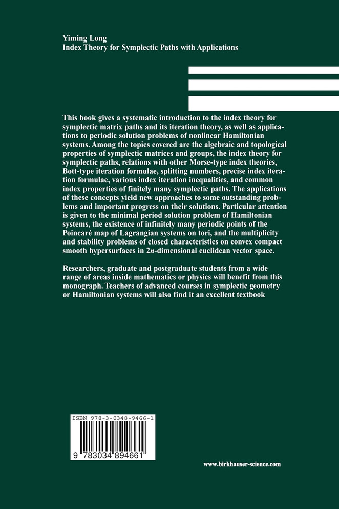Index Theory for Symplectic Paths with Applications