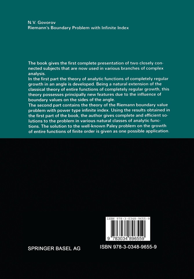 Riemann's Boundary Problem with Infinite Index