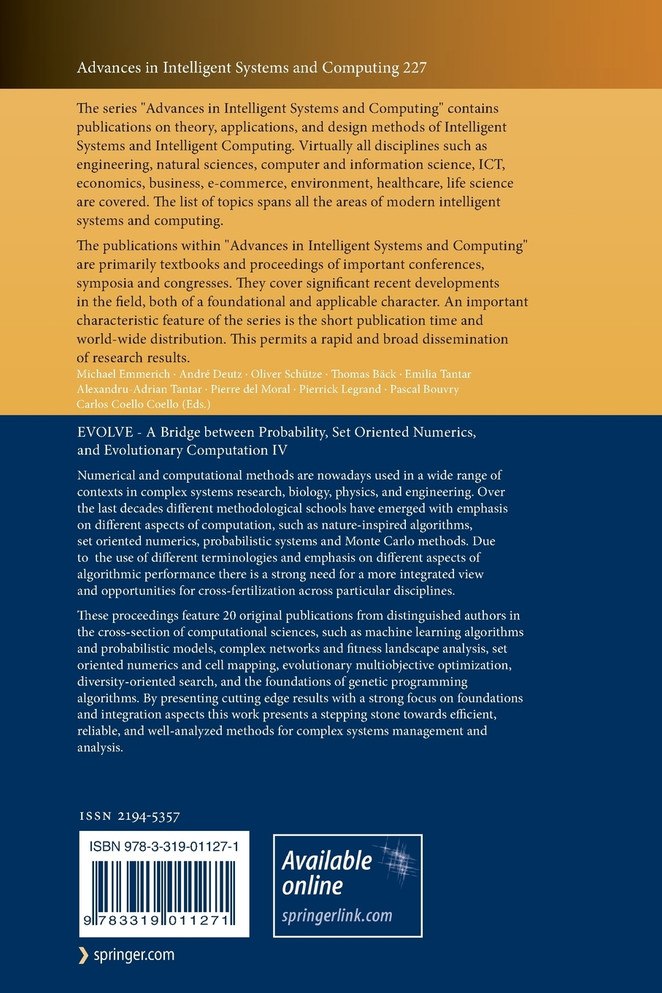EVOLVE - A Bridge between Probability, Set Oriented Numerics, and Evolutionary Computation IV