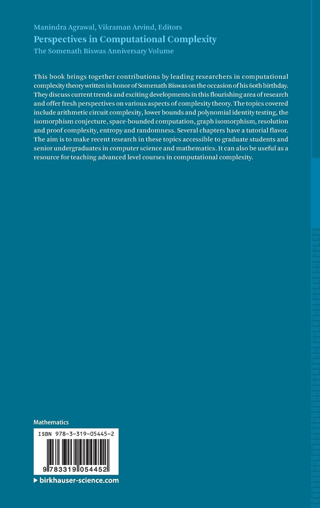 Perspectives in Computational Complexity