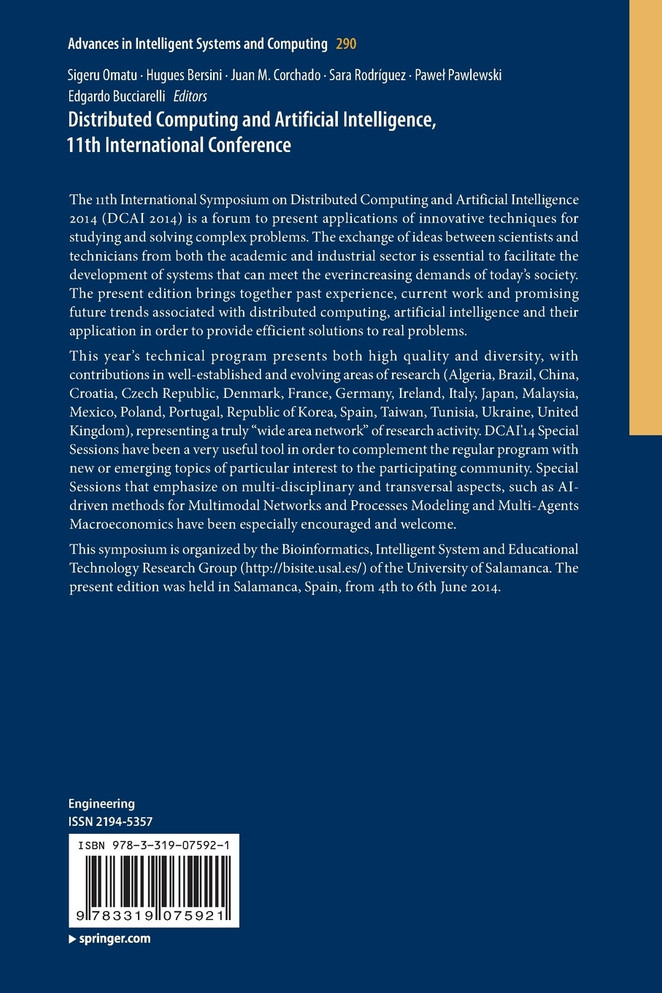 Distributed Computing and Artificial Intelligence, 11th International Conference