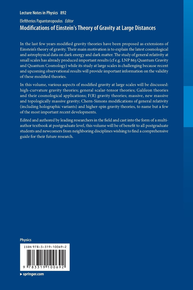 Modifications of Einstein's Theory of Gravity at Large Distances