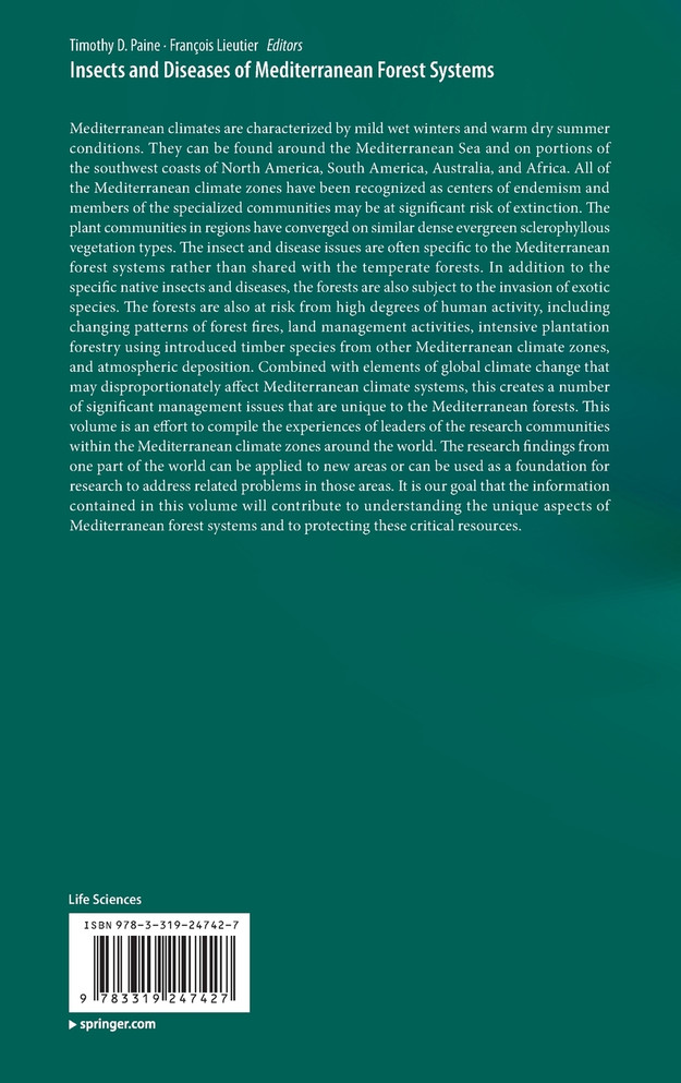 Insects and Diseases of Mediterranean Forest Systems
