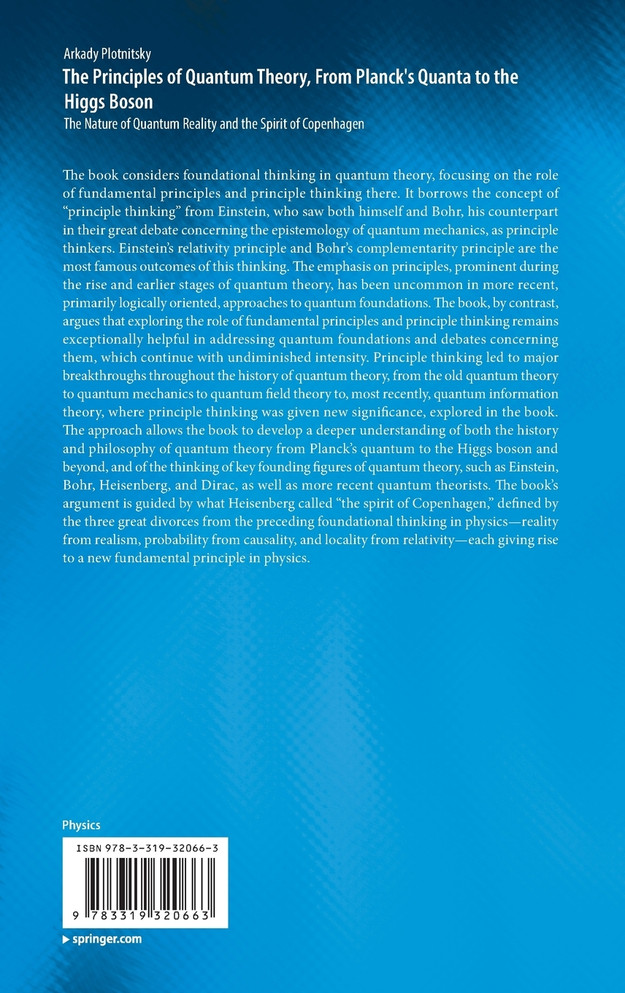 The Principles of Quantum Theory, From Planck's Quanta to the Higgs Boson