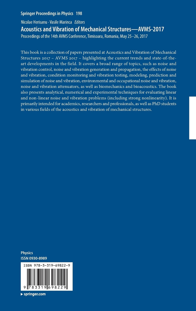 Acoustics and Vibration of Mechanical Structures-AVMS-2017