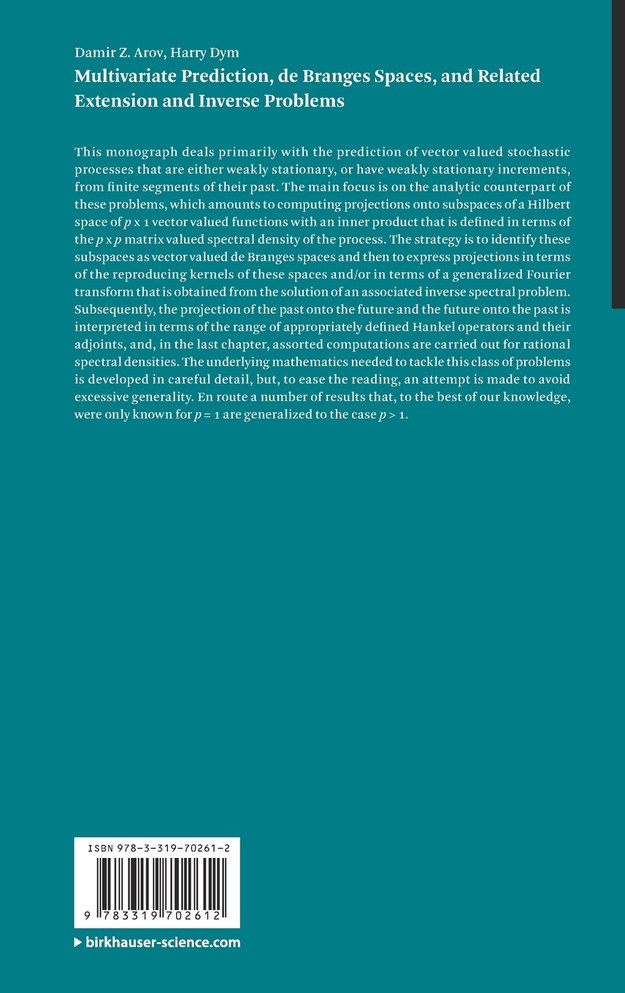Multivariate Prediction, de Branges Spaces, and Related Extension and Inverse Problems