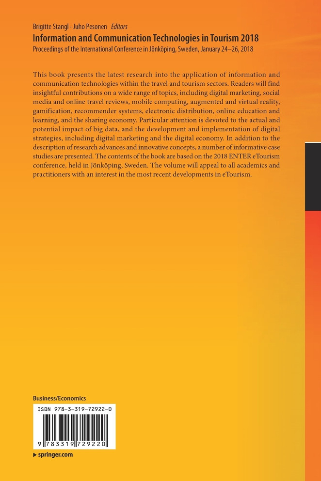 Information and Communication Technologies in Tourism 2018