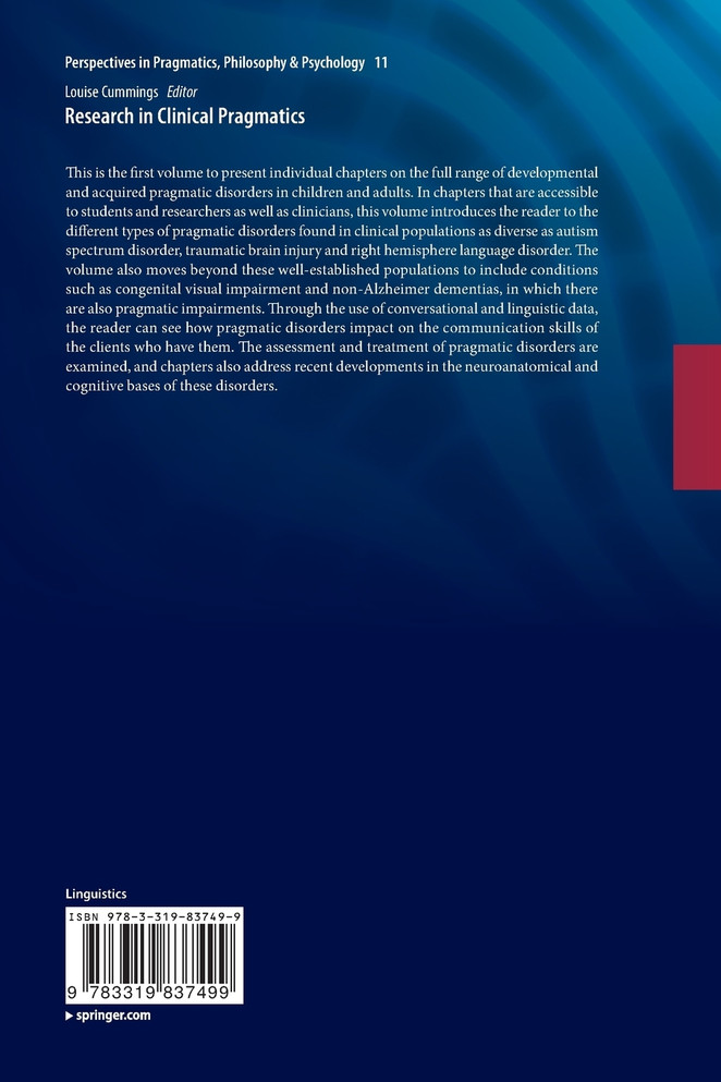 Research in Clinical Pragmatics Research in Clinical Pragmatics