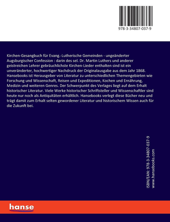 Kirchen-Gesangbuch für Evang.-Lutherische Gemeinden