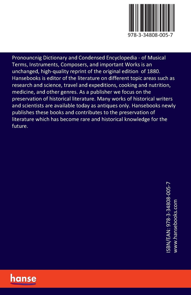 Pronouncnig Dictionary and Condensed Encyclopedia