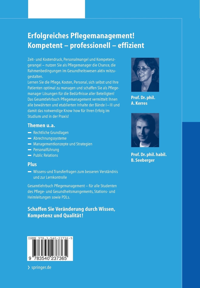 Gesamtlehrbuch Pflegemanagement