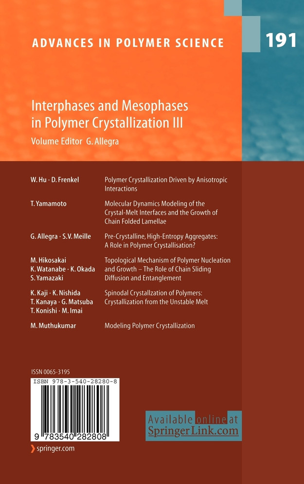 Interphases and Mesophases in Polymer Crystallization III