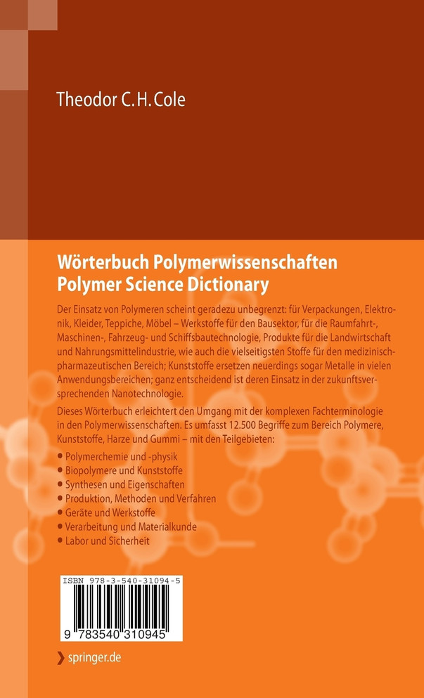 Wörterbuch Polymerwissenschaften/Polymer Science Dictionary