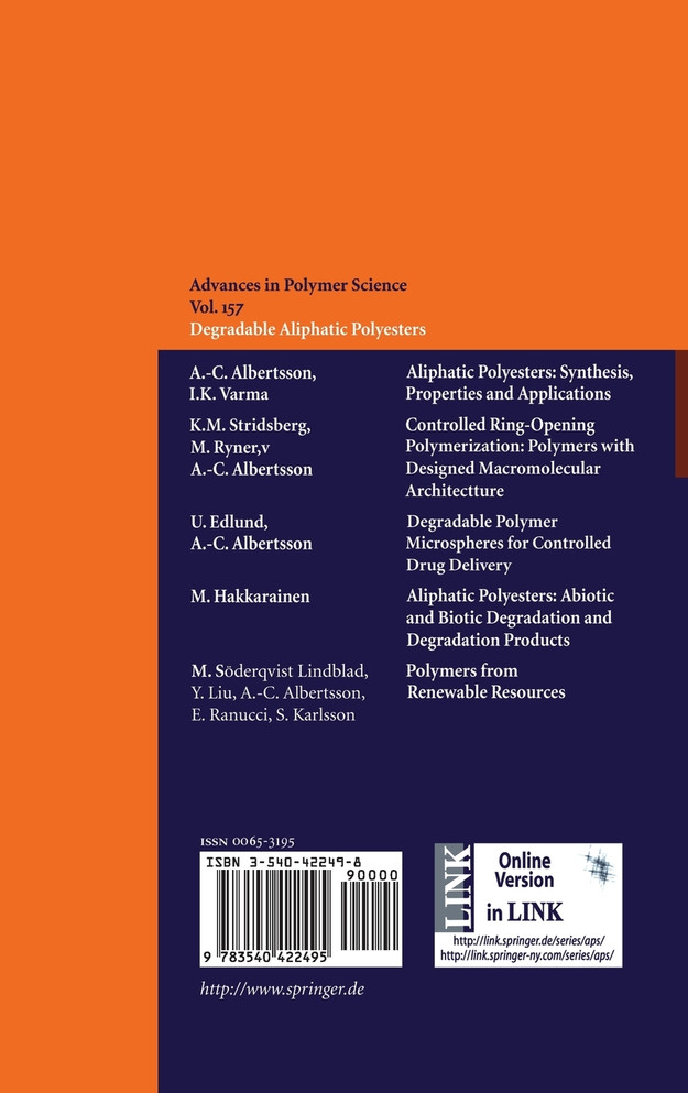 Degradable Aliphatic Polyesters